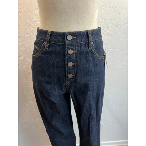 Volcom Women’s High Rise Skinny Jeans Dark Wash Button Fly NWT Size 27 - Picture 1 of 9